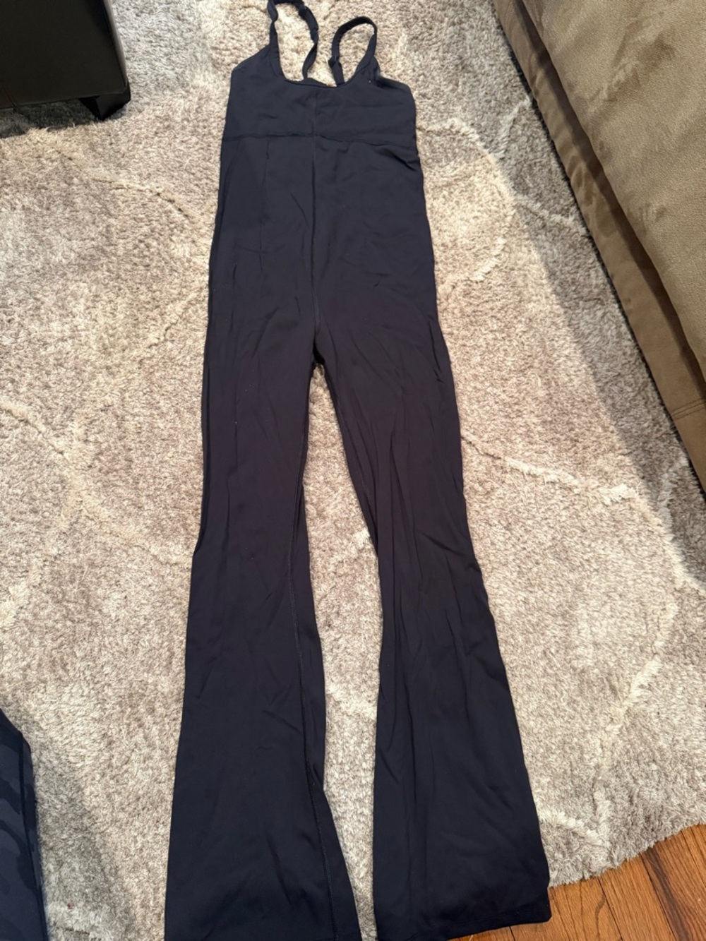 Free People Black Strappy Wide-Leg Jumpsuit